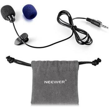 Neewer® NW-802 de 3,5 mm con Clip Solapa Omnidireccional Micrófono Lujo para 6S plus/6S/6 plus/6/5/5S,IPad 4/3/2,Ipod Touch,Samsung Galaxy,Tablets,Laptop y Youtube Vide