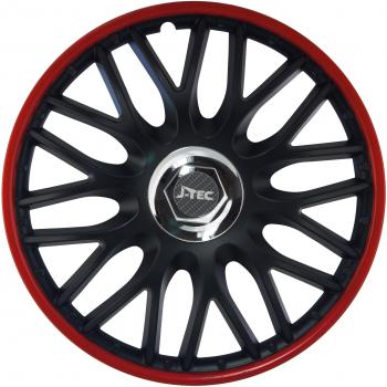 J-Tec Orden Rojo/Negro. Tapacubos de14 pulgadas