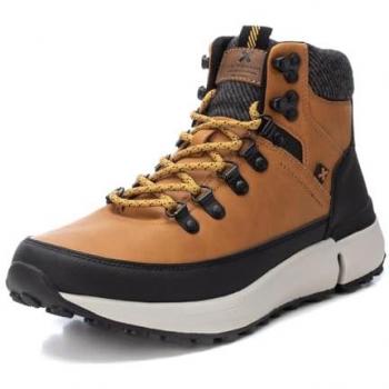 Zapatillas Deportivas de Hombre XTI 143169 Abotinadas con Cordones y Cremallera Color Kaki Talla 44