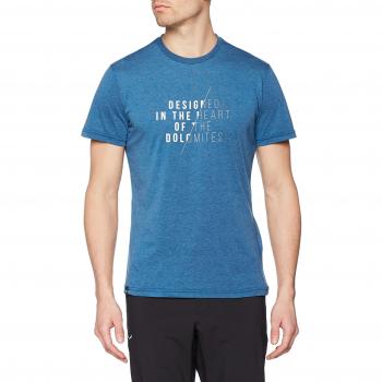 SALEWA Slash Dri de Humedad Relativa M S/S tee Camisetas, Hombre, Slash DRI-Rel M S/S tee, Poseidon Melange