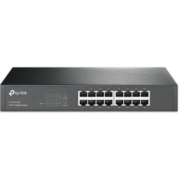 TP-Link TL-SG1016D 16-Port Unmanaged Gigabit Ethernet Desktop/Rackmount Switch with Steel Case