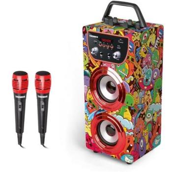 Karaoke Infantil Trendix Monster Club | Altavoz Bluetooth con Micrófono Doble | Radio FM, USB y SD | Regalos para Niños y Niñas