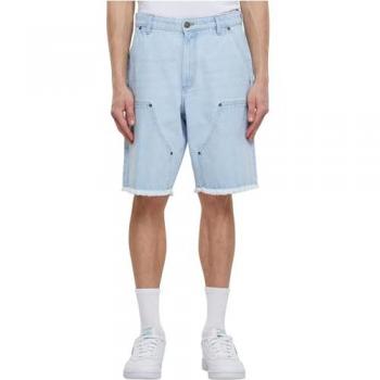 Shorts Urban Classics Denim Abierto - Dos Rodillas - Tallas 30 a 38 - Para Hombre - Azul Claro