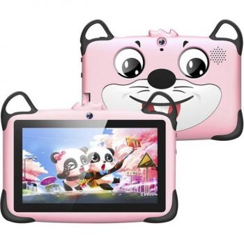 Tablet Infantil K717, Rosa, 8 GB, 7 WSVGA, MTK8321 Quad Core 1.3 GHz, Android