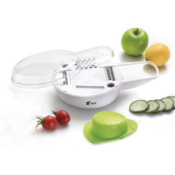 THULOS Rallador 4 en 1 con asa de seguridad y contenedor de alimentos