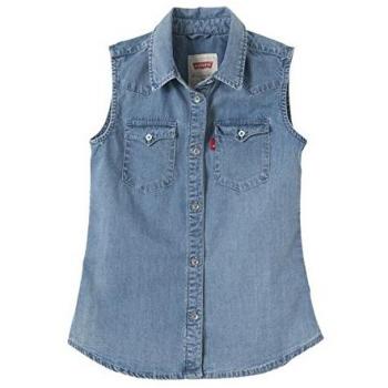 Levi's LS Shirt Tency, Blusa para Niñas, Azul