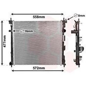 Radiador de refrigeración del motor VAN WEZEL 33002407 - Radiador internacional 33002407