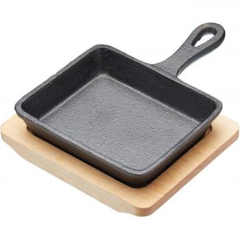 Artesà Mini Sartén con Tabla de Servir de Madera