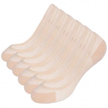 Puimentiua 6/10 Pares Calcetines Invisible Mujer No Show No-Slip Calcetines Cortos Elástco con Silicona Antideslizante