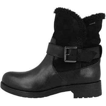 Geox Women's D Rawelle B ABX A Ankle Boots - Black Leather - Size 6