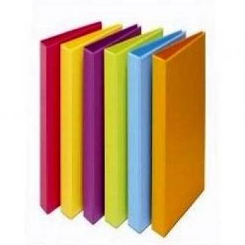 CARPETA Fº 2 ANILLAS 40 MM PVC VERDE FUN COLOR