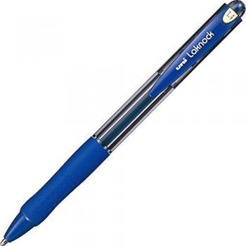 Bolígrafo retráctil uni-ball Laknock azul, extra ancho, 4 unidades