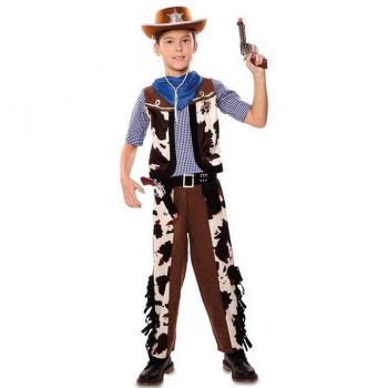 Disfraz de Vaquero con estampado vaca para niño