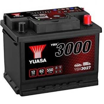 Yuasa YBX3027 Batería de coche SMF Starter recargable 12V 60Ah 550A
