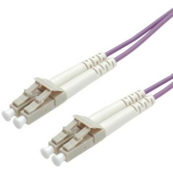 Cable de fibra óptica Roline OM4 Duplex 50/125µm LC-LC, bajo pérdida, 15 metros