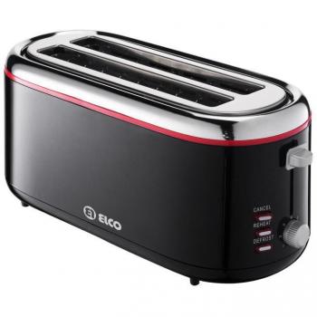 Tostador Elco PT-1080-2 2 Rebanadas 1300W Acero Inoxidable Negro y Rojo