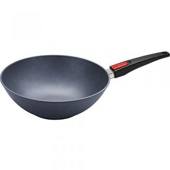 Wok Diamond Lite Inducción 30 cm, Titanio, Mango Amovible, Antiadherente, Aluminio Fundido