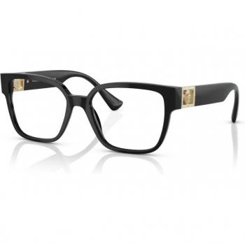 Versace VE3329B Women's Asian Fit Eyeglasses Black GB1 Square Frame with Blue Light Block Technology - Size 54