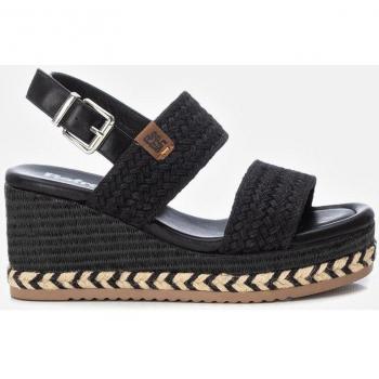 Sandalia de mujer Refresh 171732 negro con cuña de 8cm
