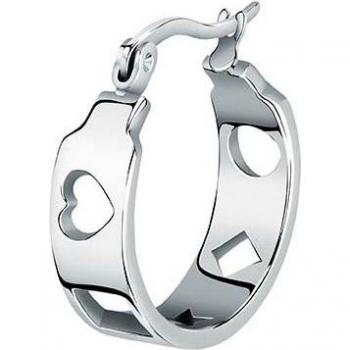 Pendientes Le Petit Story Exigo de Acero Plateado, Pendientes Mujer Single Earring SS Geometric Shape de Acero Plateado