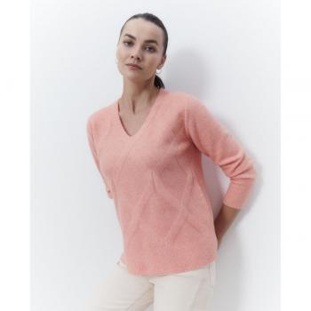 Jersey de mujer cuello pico y manga larga
