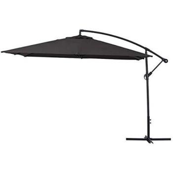 Parasol Lateral de jardín Aluminio Ilios 3 Cuadrado 3 x 3 m - Negro
