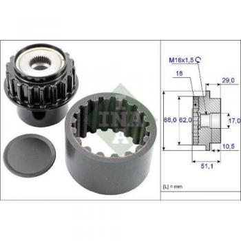 Kit de manguitos flexibles de acoplamiento INA 535 0206 10