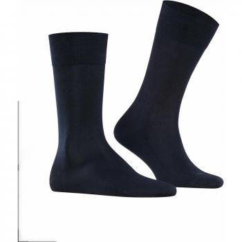 Falke Organic Cotton Sensitive Malaga Men's Socks - Dark Navy, Pressure-Free Top (Size 8.5-11)