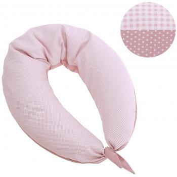 Cojín de Lactancia Luna 80x185x16 cm Vichy10 Rosa