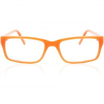 Square Full Rim Plastic Kids' Prescription Glasses Online Orange Size 45 - Blue Light Block Available - SmartBuy Kids