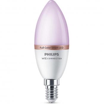 Philips Wiz Connected Color and Tunable White LED Smart Candle Bulb E14 4.9W 470lm Wi-Fi