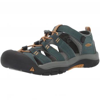 Keen Newport H2, Sandalias de Senderismo para Niños, Verde Green Gables/Wood, 27/28 EU