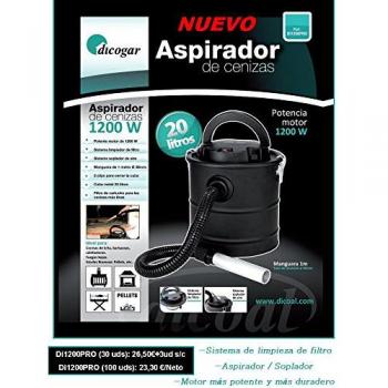 Dicoal DI1200PRO - Aspirador de Ceniza 1200w