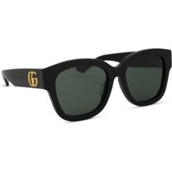 Gucci GG1550SK 001 54 Women's Oval Sunglasses Black Glossy, Size: 54 MM
