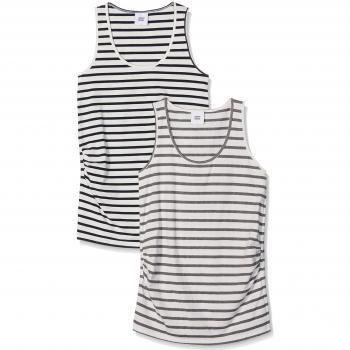 MAMALICIOUS Mllea Organic y/d 2pack, Top Premamá para Mujer, Multicolor
