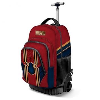 Mochila Trolley GTS Fan Marvel Spiderman Drop, 32 x 47 cm, Capacidad 39 L, color Rojo/Azul