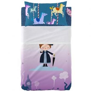 Juego de Sábanas para Maxicuna 120x180 cm - 2 Piezas Multicolor, 100% Algodón, Calidad 150 TC, Fabricado en España