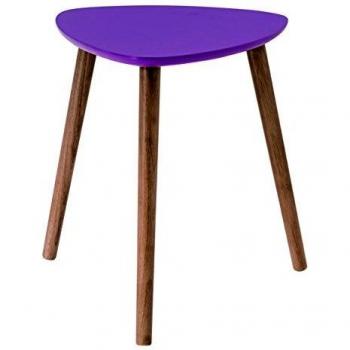 Nomad Mesa de Centro Triangular, Madera MDF, Morado, 40 x 40 x 45 cm
