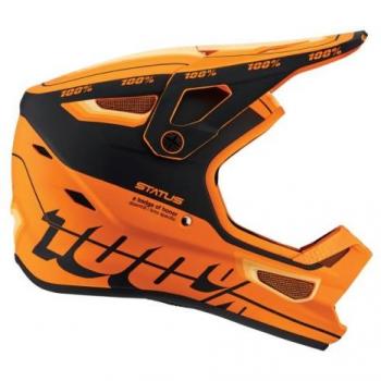 Casco de descenso 100% Status Naranja Adulto, características: diseño ligero, ventilación optimizada, ajuste preciso, protección avanzada, color naranja