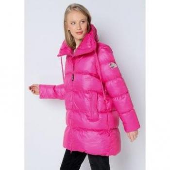 Abrigo acolchado puffer rosa para mujer Lois