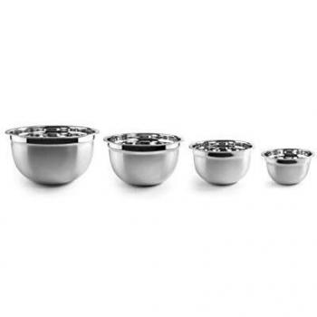 Bol Alto Satinado de Acero Inoxidable 30 cm Marca Ibili