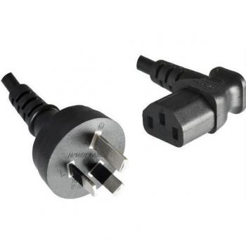 Cable de Alimentación Microconnect Enchufe Australiano a C13 1.8m - Cable de transmisión, color negro, longitud 1.8 m, enchufe tipo I, con acoplador C13