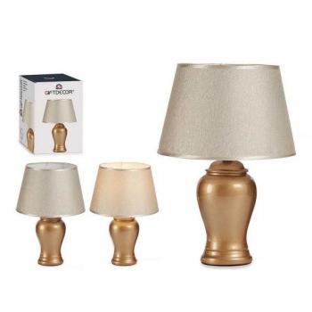 Lámpara de Mesa Cerámica Dorado 28 X 39 X 28 Cm - Gift Decor