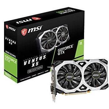 MSI GeForce GTX 1660 VENTUS XS 6G OC Graphics Card '6GB GDDR5, 1830MHz, 3x DisplayPort, HDMI, Dual Fan Cooling System'