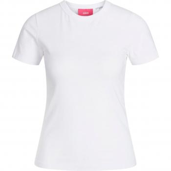 Camiseta de Mujer Jack & Jones Gigi Manga Corta Ajustada Blanca