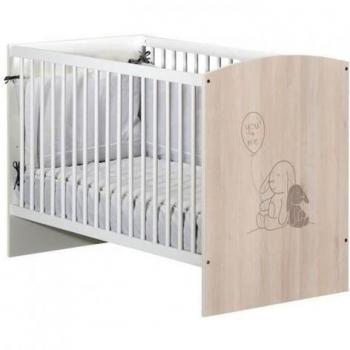Cuna Bebé Lapinou 120x60 cm con 3 posiciones y cambiador de dos puertas