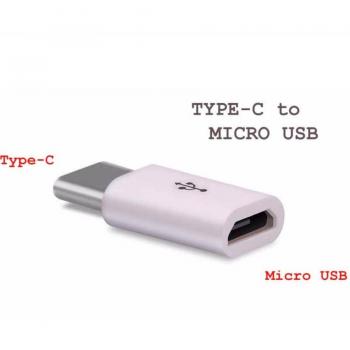 Adaptador Convertidor Mini OTG Type-C a Micro USB de Aluminio