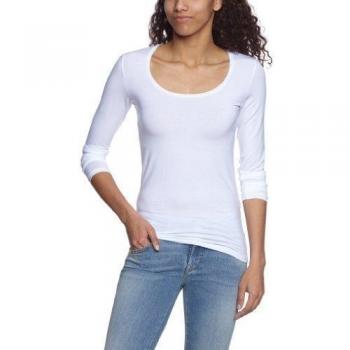 Selected - Camiseta de manga larga para mujer, talla 44, color blanco