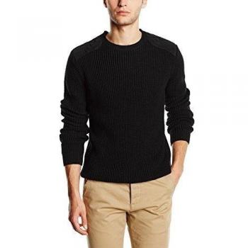 Jack & Jones Jjcoquilt Knit Crew Neck-Suéter Hombre,    Negro