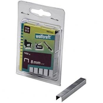 WOLFCRAFT 7057000 (L) grapas de lomo ancho, tipo 013 PACK 1400, Set Piezas